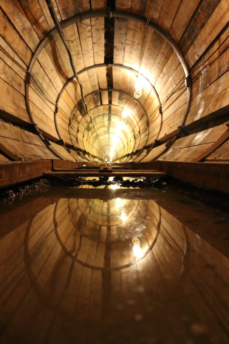 South Platte Interceptor Tunnel, steel sets and timber lagging support