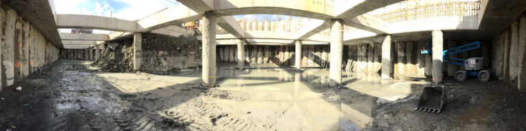 View of Backwash Tank Excavation,Binghamton-Johnson City, WWTP Restoration