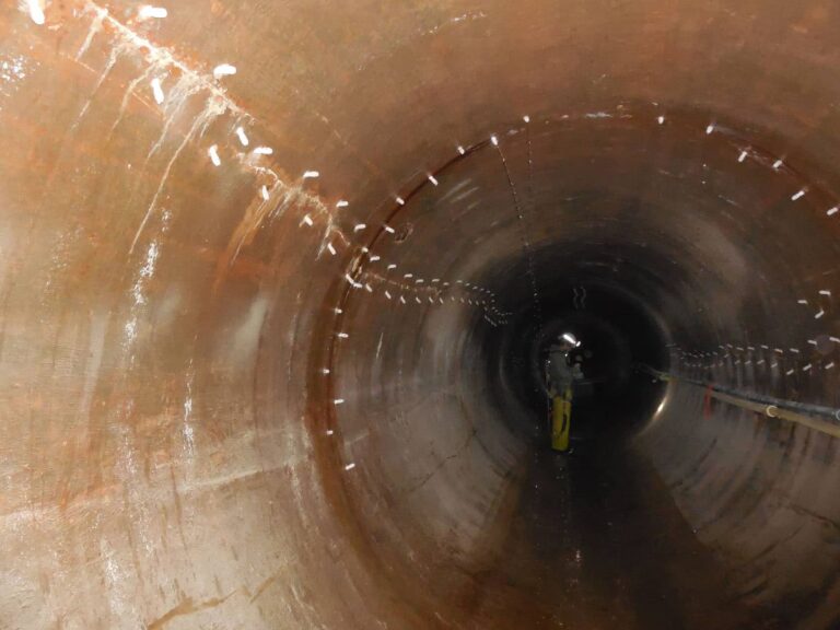 Inspection of the tunnel