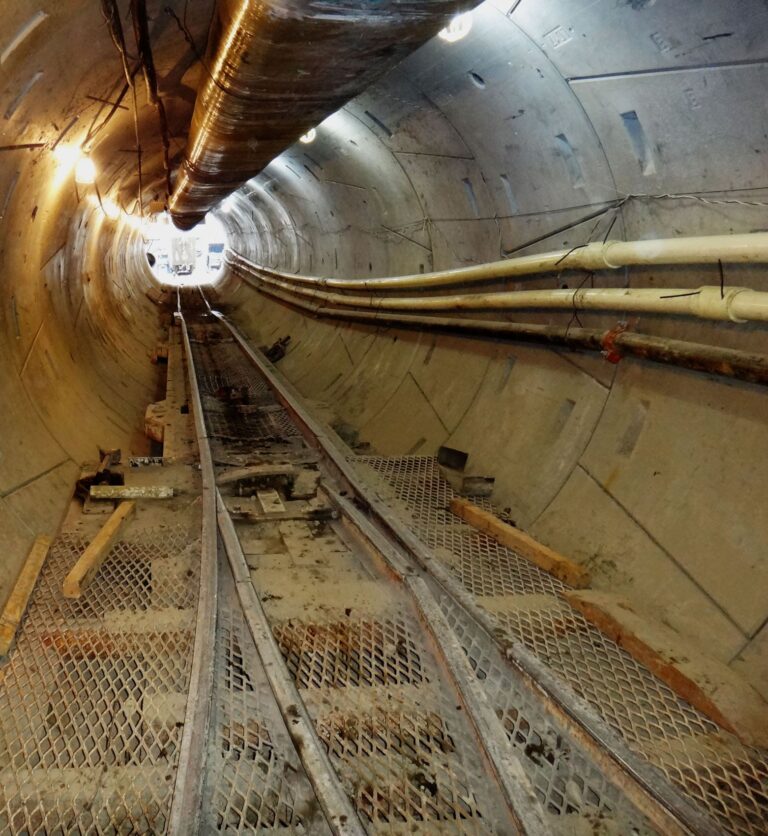 View from tunnel looking towards shaft