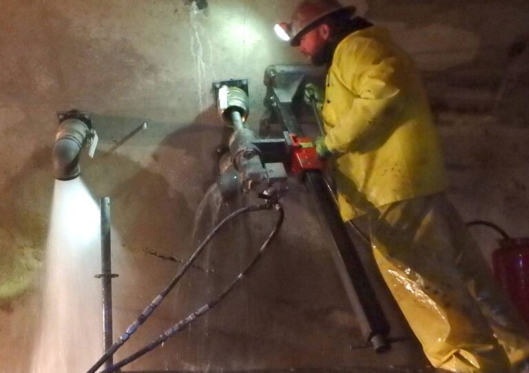 Coring through tunnel liner