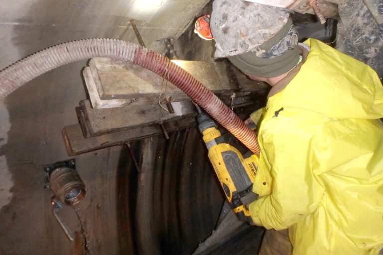 Drilling for water relief fixture in tunnel wall