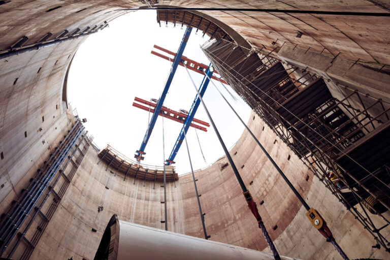 Northeast Boundary Tunnel shaft looking up