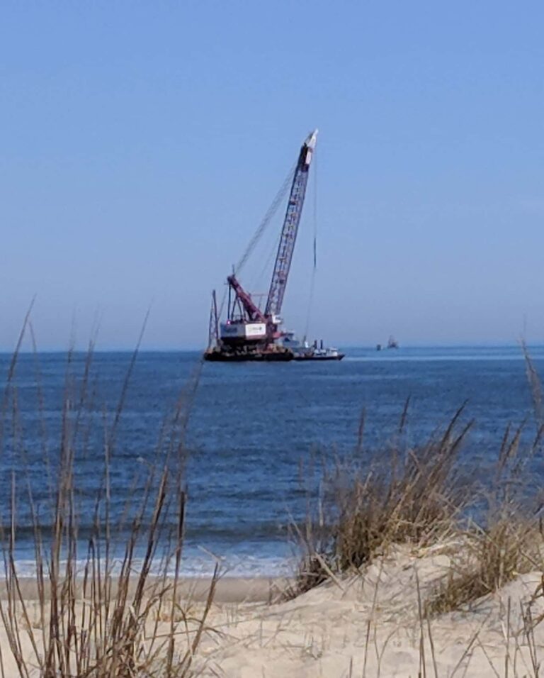 Offshore barge , Rehoboth Beach,DE