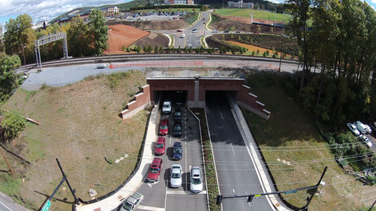 Wards Road View Completed Liberty University Box Tunnels