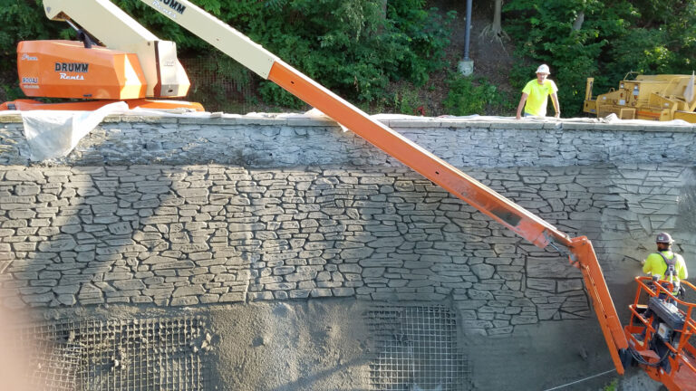 Hand sculpting shotcrete