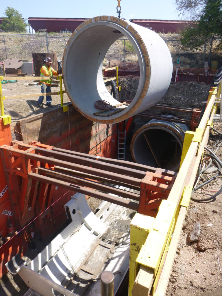 Adding Reinforced Concrete Pipe (RCP) segment, Dakota Avenue Outfall Tunnel