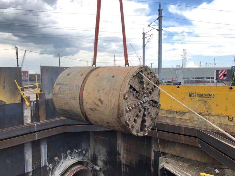 MTBM retrieval, Globeville Landing Outfall Tunnels