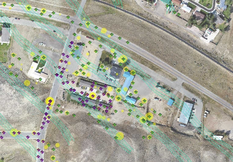 GIS Map showing drill rig and grouting locations